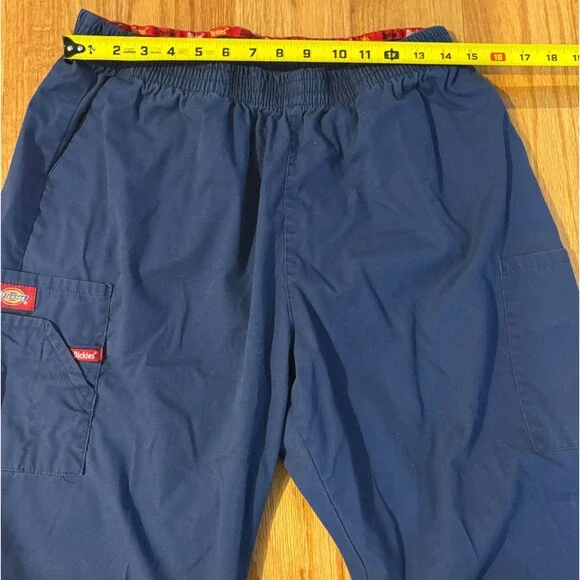 Dickies Scrub Pants Women's Petite XL Blue Cargo Pockets Elastic Waist Lot of 2 - Picture 5 of 8
